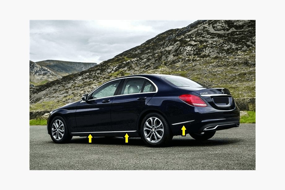 Mercedes C-class W205 2014–2021 Nerjavni pokrovi letve V1 Image