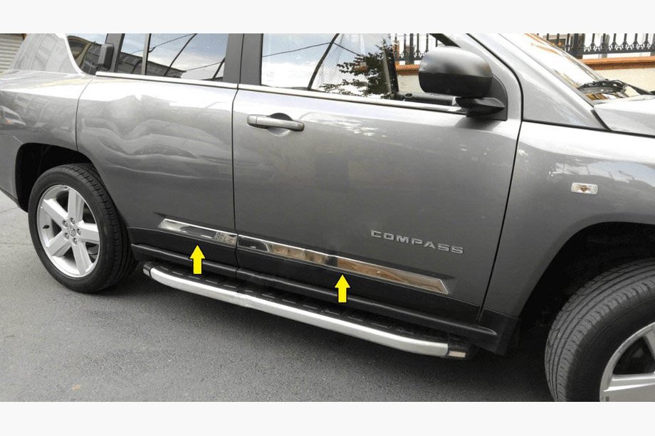 Jeep Compass 2006–2016 Letvica za vrata Titiz (inox) Image