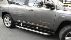 Jeep Compass 2006–2016 Letvica za vrata Titiz (inox) fotografija 1