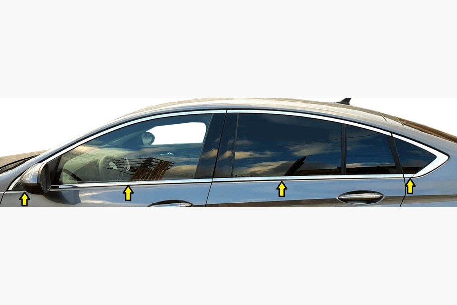 Opel Insignia 2017–2022 Okenske letvice (8 kos, nerjavno jeklo) Image