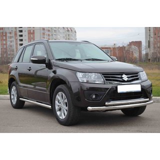 Sprednja dvojna zaščitna cev 60/42 mm (nerjavno jeklo) Suzuki Grand Vitara 2005–2017 fotografija 3