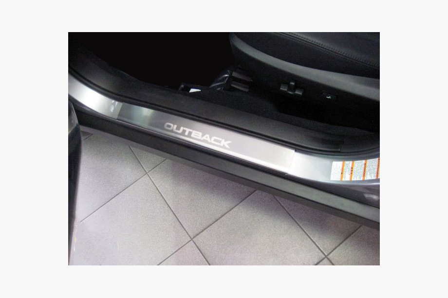 Subaru Outback 2009–2014 Natanika Premium obloge pragov (2 kos, nerjaveče jeklo) Image