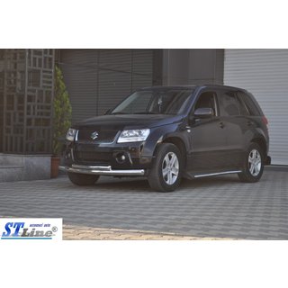 Sprednja dvojna zaščitna cev 60/42 mm (nerjavno jeklo) Suzuki Grand Vitara 2005–2017 fotografija 4