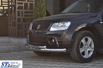 Suzuki Grand Vitara 2005–2017 Sprednja dvojna zaščitna cev 60/42 mm (nerjavno jeklo) fotografija 6