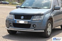 Suzuki Grand Vitara 2005–2017 Sprednja dvojna zaščitna cev 60/42 mm (nerjavno jeklo) fotografija 2