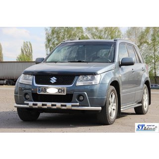 Sprednja zaščitna cev ST015 (nerjavno jeklo) Suzuki Grand Vitara 2005–2017 fotografija 2