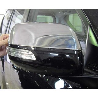 Kromirani pokrovi ogledal (2 kosa, nerjavno jeklo) Toyota Land Cruiser Prado 150 2009–2023 fotografija 2