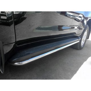 Zaščita stranskih pragov BB004 (2 kosa, inox) Toyota Land Cruiser 200 2007–2021 fotografija 1