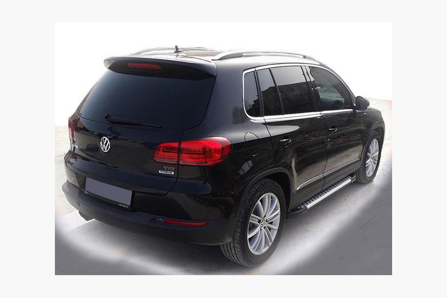 Volkswagen Tiguan 2007–2016 Stranske stopnice Allmond Grey (2 kos, aluminij) Image