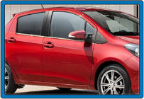 Toyota Yaris 2010–2020 Okenske obrobe (4 kos, nerjavno jeklo) fotografija 3