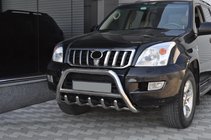Toyota Land Cruiser Prado 120 2002–2009 Nizek bullbar WT003 (nerjaveče jeklo) fotografija 3