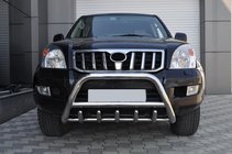 Toyota Land Cruiser Prado 120 2002–2009 Nizek bullbar WT003 (nerjaveče jeklo) fotografija 4