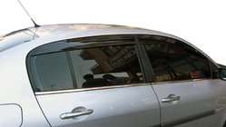 Renault Megane II 2004–2009 Zunanja okenska obroba (4 kosi, inox) HB, Carmos – turško nerjavno jeklo fotografija 3
