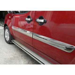Široki vratni molding (4 kosi, nerjaveče jeklo) Fiat Doblo I 2005–2010 fotografija 3