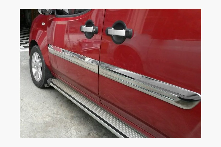 Fiat Doblo I 2005–2010 Široki vratni molding (4 kosi, nerjaveče jeklo) Fotografija 3