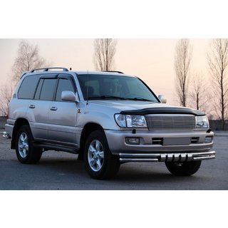 Sprednji zaščitni lok ST015 (nerjaveče jeklo) Toyota Land Cruiser 100 1998–2007 fotografija 3