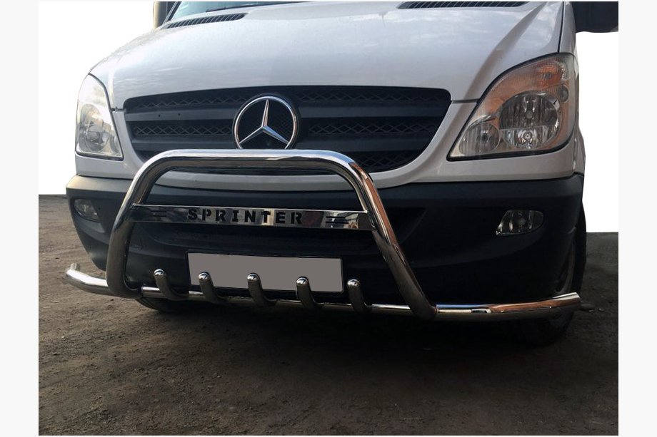 Mercedes Sprinter W906 2006–2018 Prednji zaščitni lok WT003-Plus (nerj.) Image