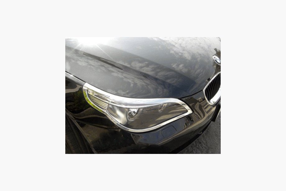 BMW Serija 5 E60/E61 2003–2010 Kromirane obrobe žarometov (2 kosa, plastika) Image