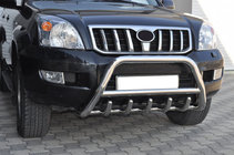 Toyota Land Cruiser Prado 120 2002–2009 Nizek bullbar WT003 (nerjaveče jeklo) fotografija 1