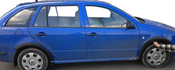 Skoda Fabia 2000–2007 Razširitve blatniških lokov (komplet, črne) fotografija 1