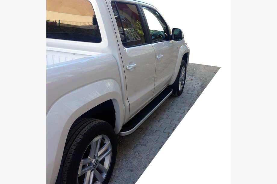 Volkswagen Amarok 2010–2022 Stranske stopnice Tayga Grey (2 kos, aluminij) Image