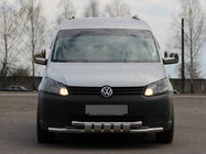 Volkswagen Caddy 2010–2015 Sprednja zaščitna cev Shark ST015 (nerjaveče jeklo) fotografija 1