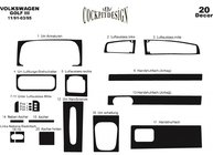 Volkswagen Golf 3 1991–2001 Obloge armaturne plošče Aluminij fotografija 6