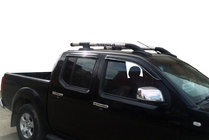 Nissan Navara 2006–2015 Strešne sani s prečkami (2 kosa, krom) fotografija 2