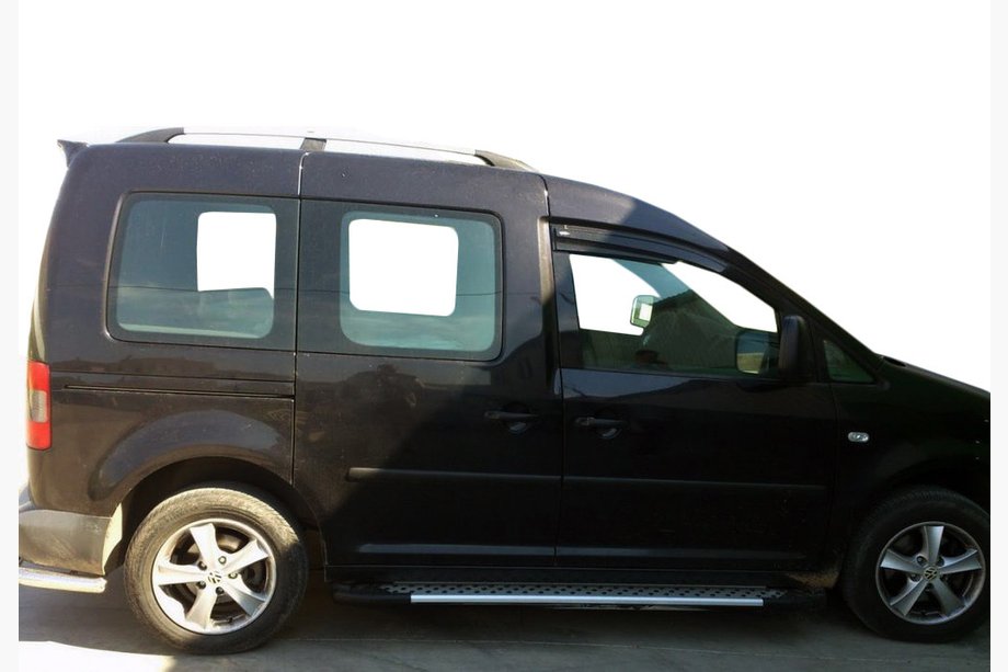 Volkswagen Caddy 2004–2010 Stranske stopnice Allmond Grey (2 kos, aluminij) Image