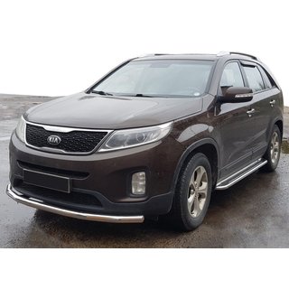 Sprednji zaščitni lok ST008 (2013-2015, nerjaveče jeklo) Kia Sorento II XM 2009–2014 fotografija 1