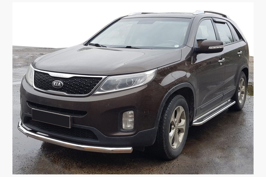 Kia Sorento II XM 2009–2014 Sprednji zaščitni lok ST008 (2013-2015, nerjaveče jeklo) Image