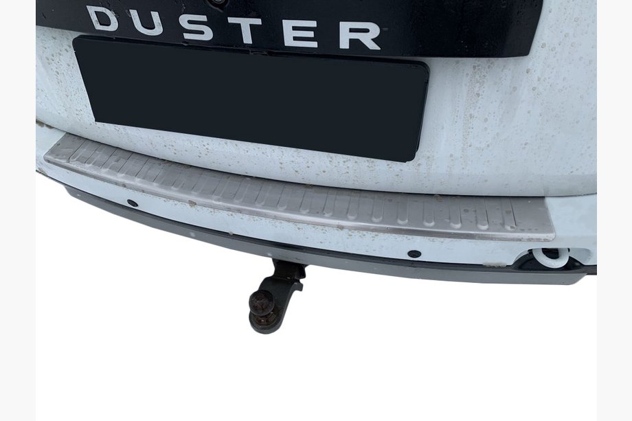 Renault Duster 2008–2017 ZNIŽANO! Carmos zaščitna letev za zadnji odbijač z zavihanim robom (nerjaveče jeklo) Image