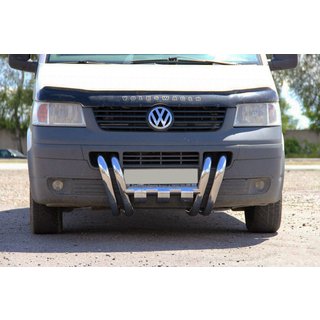 Sprednji zaščitni lok (bullbar) ST006-15 "Nizdri" (nerjaveče jeklo) Volkswagen T5 Transporter 2003–2010 fotografija 1