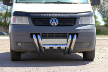 Volkswagen T5 Transporter 2003–2010 Sprednji zaščitni lok (bullbar) ST006-15 "Nizdri" (nerjaveče jeklo) fotografija 1
