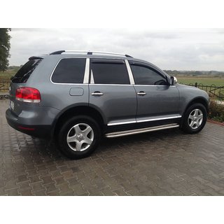 Strešne vzdolžne letve, kromirane (plastične noge) Volkswagen Touareg 2002–2010 fotografija 3