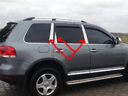 Volkswagen Touareg 2002–2010 Kromirani pokrovi stebričkov vrat (6 kosov, nerjaveče jeklo) fotografija 7
