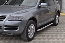 Volkswagen Touareg 2002–2010 Stranske stopnice Fullmond (2 kos, aluminij) fotografija 1