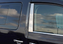 Volkswagen Caddy 2004–2010 Okrasne letvice za stebričke vrat (2 kosa, nerjavno jeklo) Carmos - turško nerjaveče jeklo fotografija 1