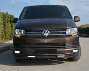 Volkswagen T6 2015–2024 Lip spojler sprednjega odbijača Sport 2-LED 2015-2018 (za barvanje) fotografija 6