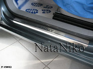 Volkswagen Caddy 2010–2015 Obloge pragov vrat Natanika Standard (4 kosi, nerjavno jeklo) fotografija 3