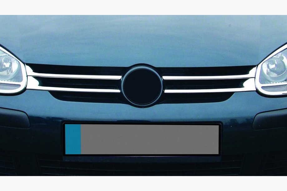 Volkswagen Golf 5 2003–2009 Ozke okrasne letvice za masko (4 kosi, nerjaveče jeklo) Image