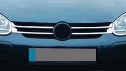 Volkswagen Golf 5 2003–2009 Ozke okrasne letvice za masko (4 kosi, nerjaveče jeklo) fotografija 1