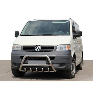 Prednji zaščitni lok WT003 (nerjaveče jeklo) Volkswagen T5 Transporter 2003–2010 fotografija 2