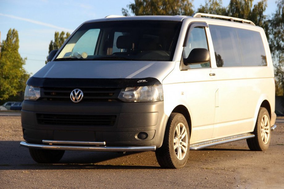 Volkswagen T5 2010–2015 Spodnja dvojna cev 70/48 mm (nerjaveče jeklo) Image