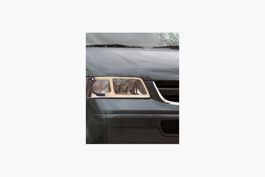 Volkswagen T5 Multivan 2003–2010 Kromirane obrobe za sprednje žaromete (nerjavno jeklo, Omsa) Image