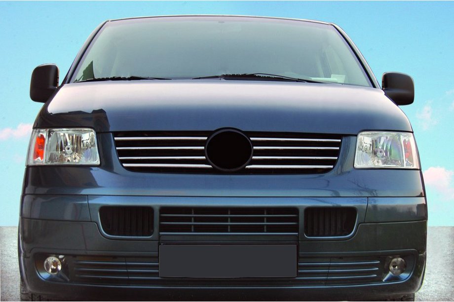 Volkswagen T5 Transporter 2003–2010 Okrasne letvice za rob maske (8 kos, nerjaveče jeklo) Image