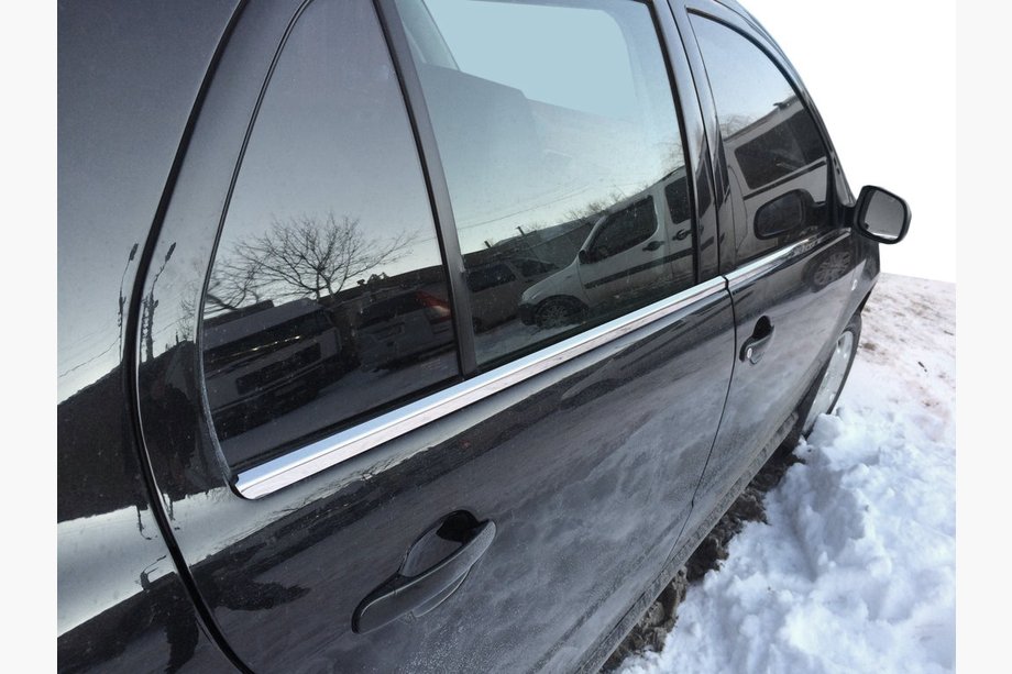 Skoda Fabia 2000–2007 Zunanja okenska obroba (4 kosi, inox) Image