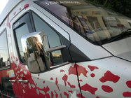 Volkswagen LT 1995–2006 Kromirane obloge ogledal (2 kosa, plastika) fotografija 6