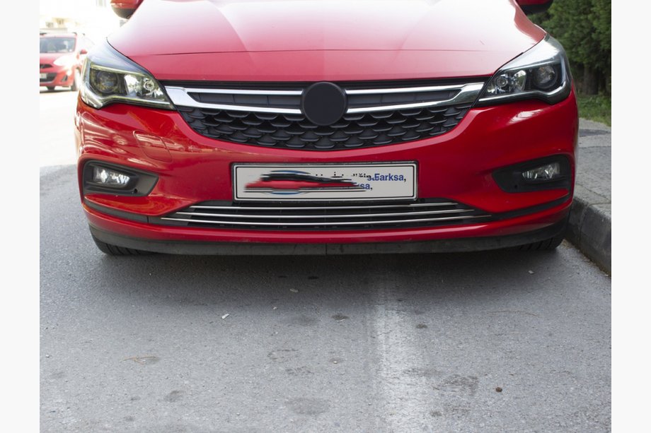Opel Astra K 2016–2021 Kromirani pokrovi za sprednji odbijač (3 kosi, nerjavno jeklo) Image