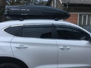 Hyundai Tucson TL 2016–2021 Vetrni deflektorji za okna s kromiranim trakom (6 kos, Niken) fotografija 1